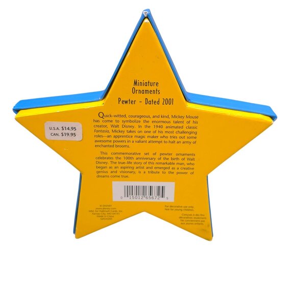 Vintage 2001 Walt Disney 100th Hallmark Keepsake Ornaments in Box SET OF 5 - Picture 12 of 14